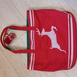 Punctuate Reindeer Holiday Tote Bag